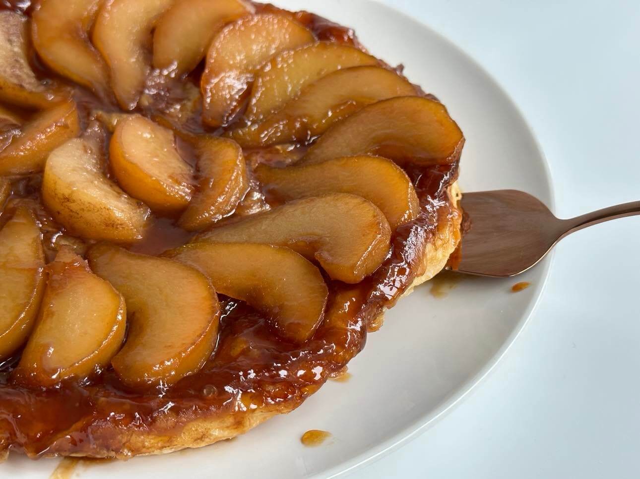 Photo of the finished tarte tatin